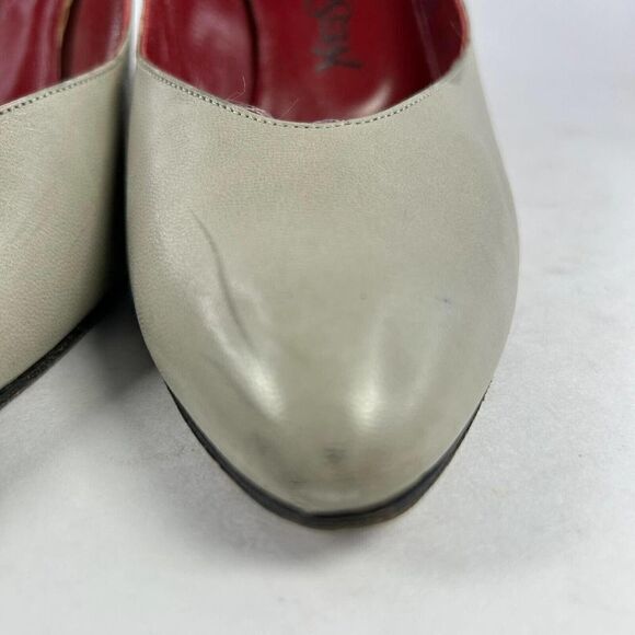 VTG YSL Yves Saint Laurent Women's Tan Sand Pumps US 8.5 M Heels Classic Shoes - Picture 10 of 13